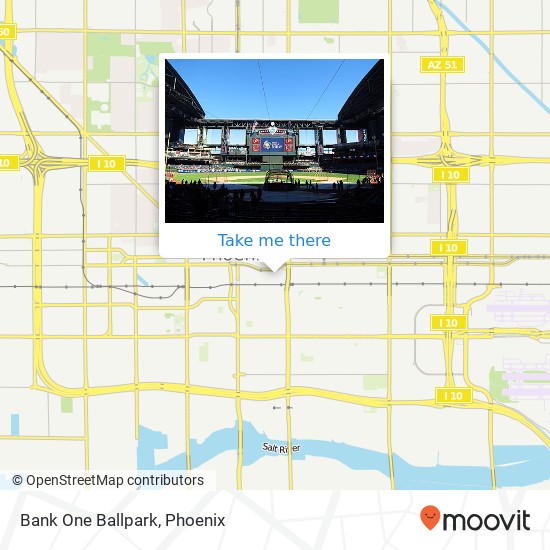 Mapa de Bank One Ballpark