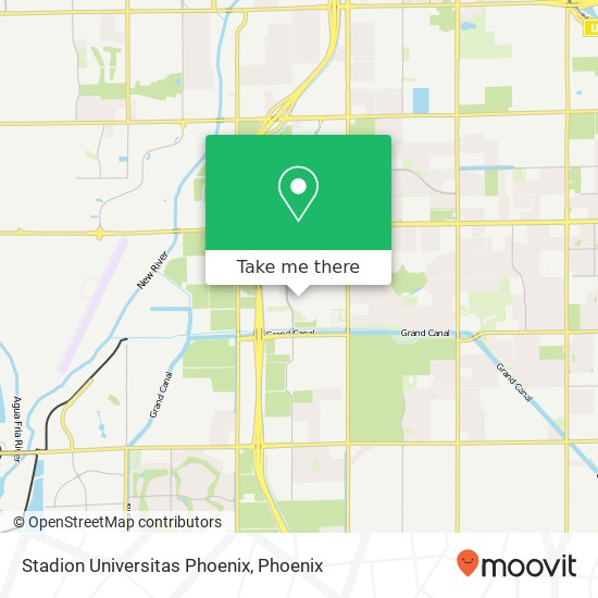 Stadion Universitas Phoenix map