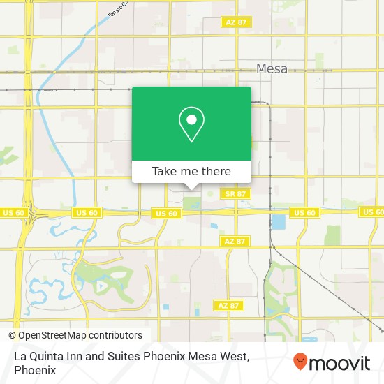 La Quinta Inn and Suites Phoenix Mesa West map