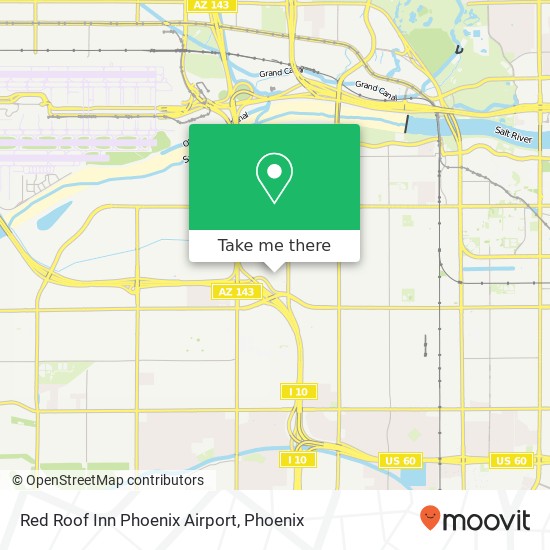 Mapa de Red Roof Inn Phoenix Airport
