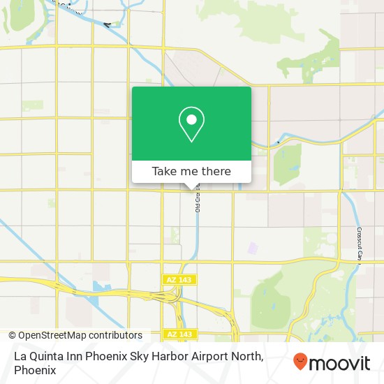 La Quinta Inn Phoenix Sky Harbor Airport North map