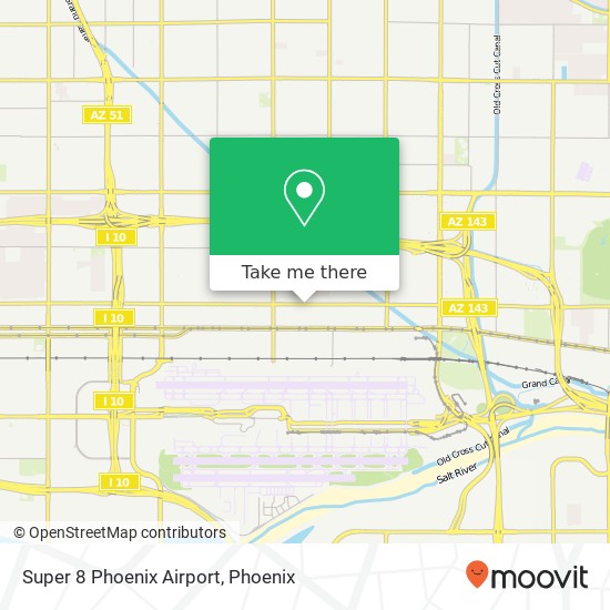 Super 8 Phoenix Airport map
