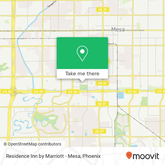 Mapa de Residence Inn by Marriott - Mesa