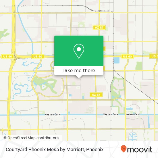 Mapa de Courtyard Phoenix Mesa by Marriott