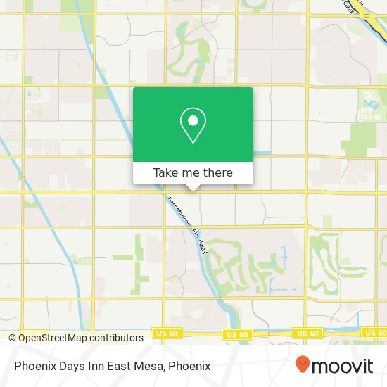 Phoenix Days Inn East Mesa map