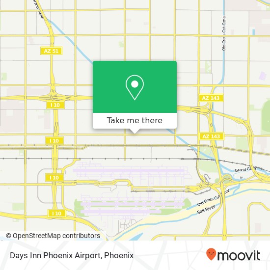 Days Inn Phoenix Airport map