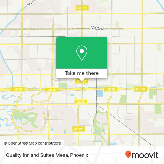 Quality Inn and Suites Mesa map