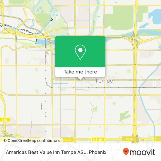 Americas Best Value Inn Tempe ASU map