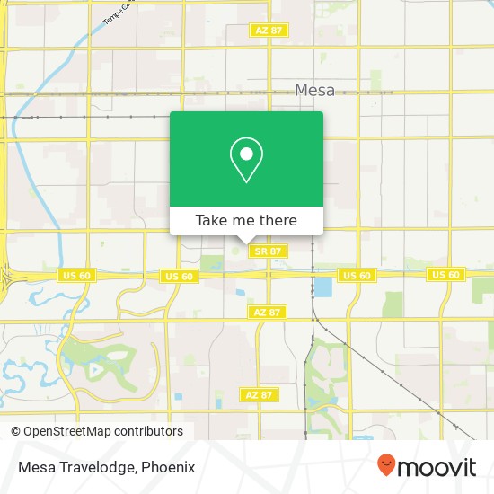 Mapa de Mesa Travelodge