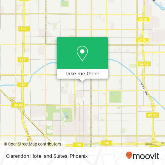 Clarendon Hotel and Suites map