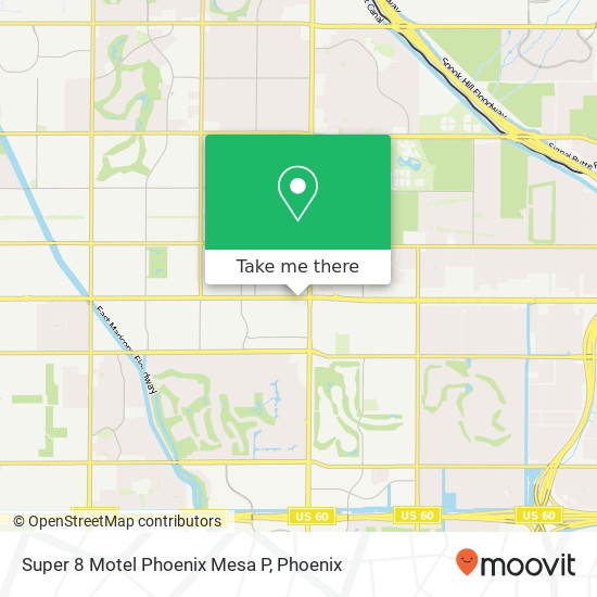 Super 8 Motel   Phoenix Mesa P map
