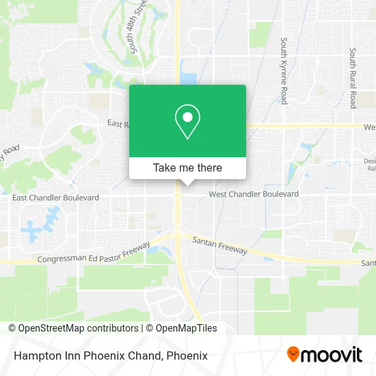 Hampton Inn Phoenix Chand map