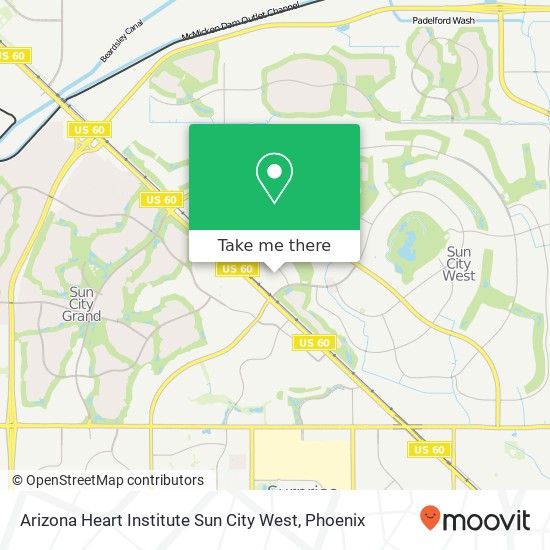 Arizona Heart Institute Sun City West map