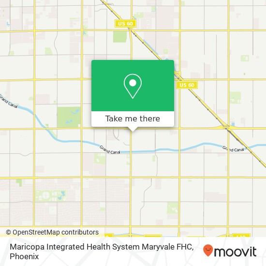 Maricopa Integrated Health System Maryvale FHC map