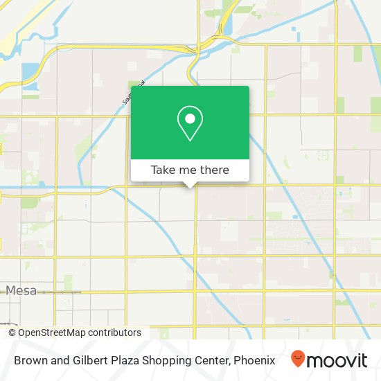 Brown and Gilbert Plaza Shopping Center map