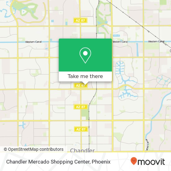 Mapa de Chandler Mercado Shopping Center