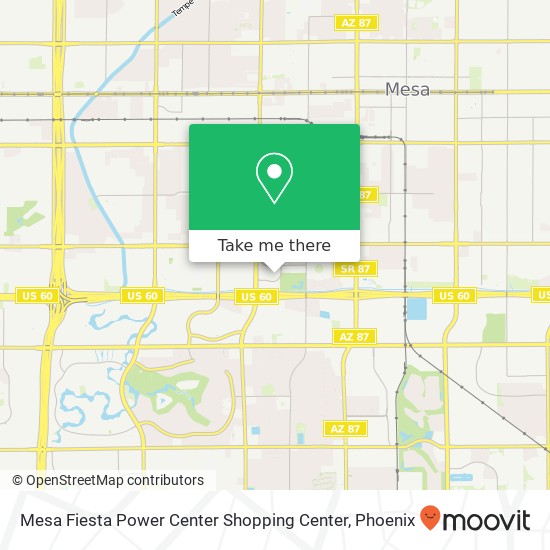 Mesa Fiesta Power Center Shopping Center map