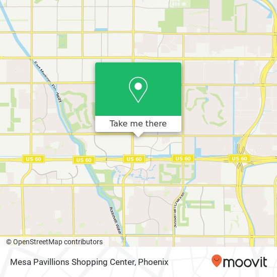 Mesa Pavillions Shopping Center map