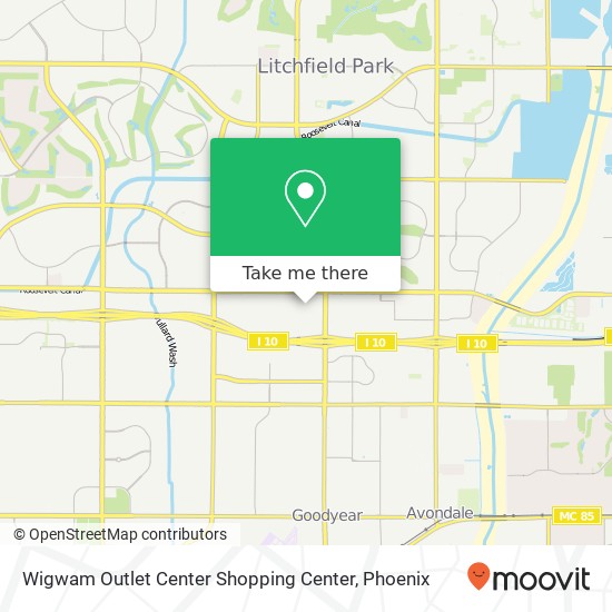 Mapa de Wigwam Outlet Center Shopping Center