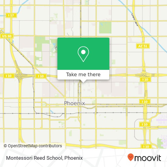 Montessori Reed School map