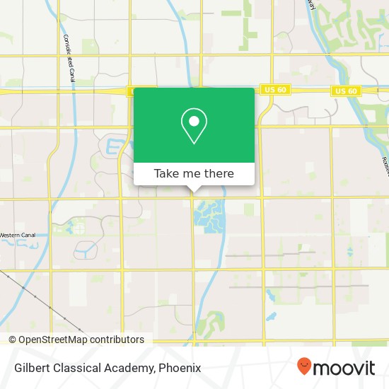 Gilbert Classical Academy map