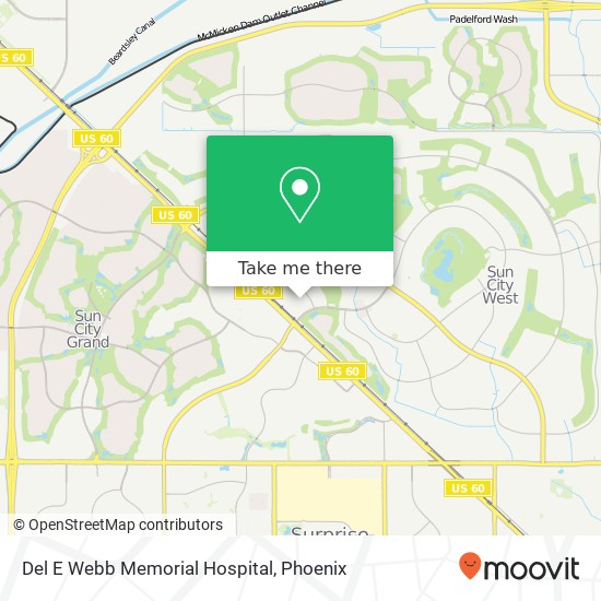 Mapa de Del E Webb Memorial Hospital