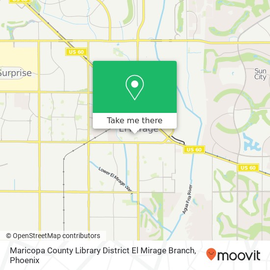 Maricopa County Library District El Mirage Branch map