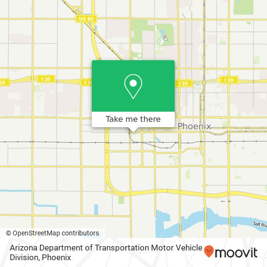 Arizona Department of Transportation Motor Vehicle Division map