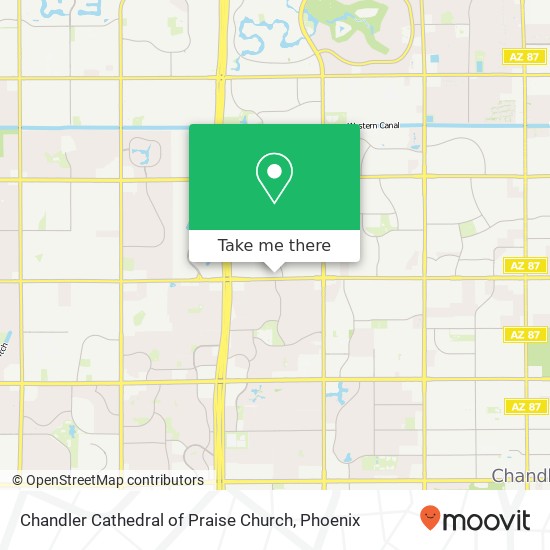 Chandler Cathedral of Praise Church map