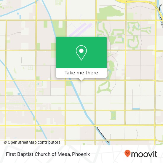 Mapa de First Baptist Church of Mesa