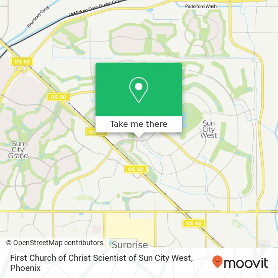 First Church of Christ Scientist of Sun City West map