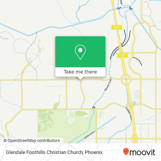 Glendale Foothills Christian Church map