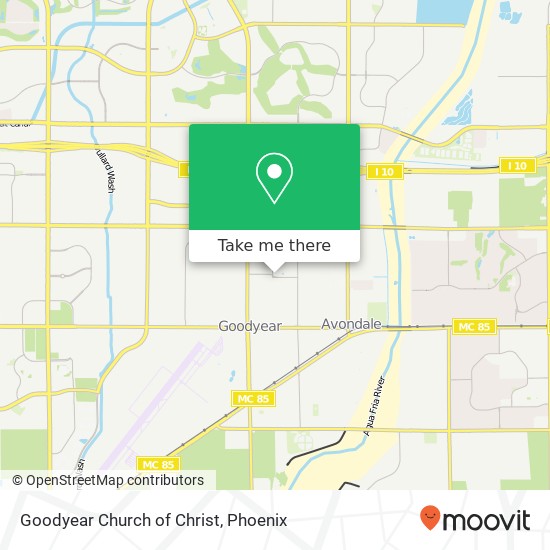 Goodyear Church of Christ map