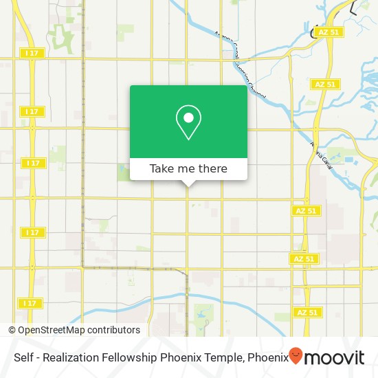 Self - Realization Fellowship Phoenix Temple map