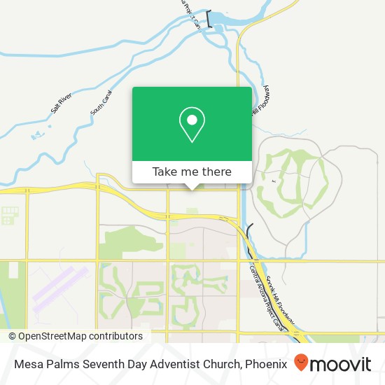 Mapa de Mesa Palms Seventh Day Adventist Church