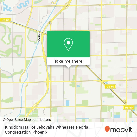 Mapa de Kingdom Hall of Jehovahs Witnesses Peoria Congregation