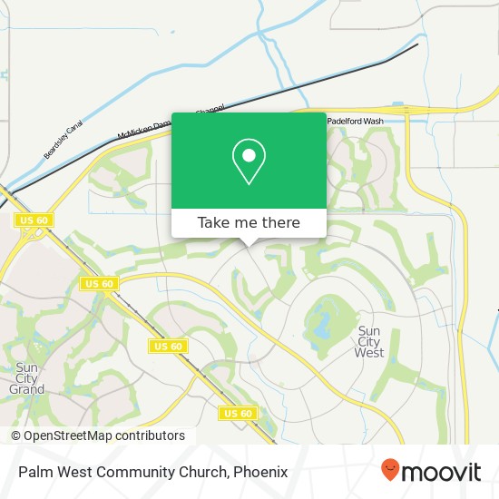 Palm West Community Church map