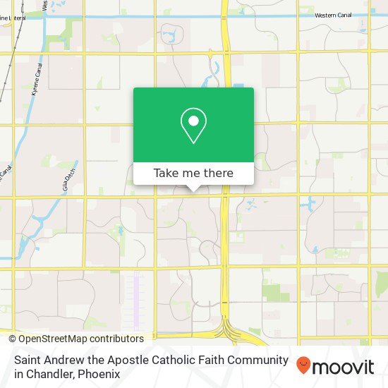 Saint Andrew the Apostle Catholic Faith Community in Chandler map