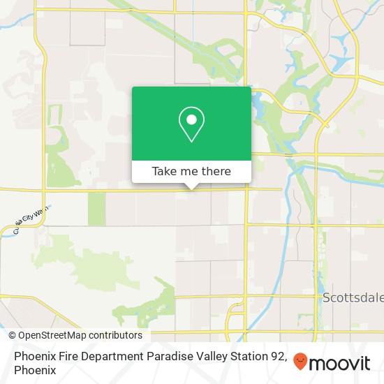 Phoenix Fire Department Paradise Valley Station 92 map