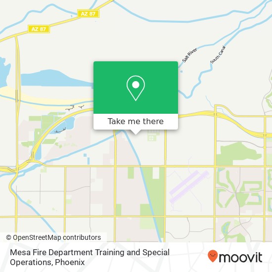 Mesa Fire Department Training and Special Operations map