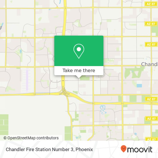 Chandler Fire Station Number 3 map