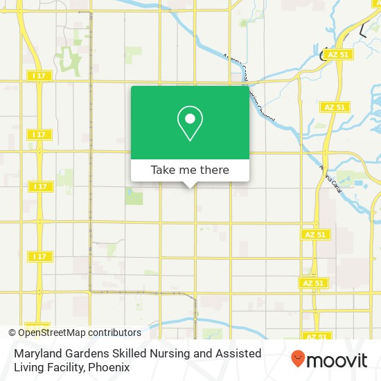 Maryland Gardens Skilled Nursing and Assisted Living Facility map