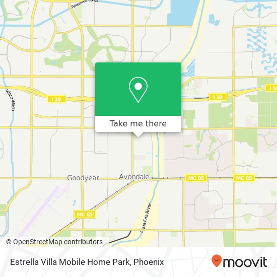 Estrella Villa Mobile Home Park map