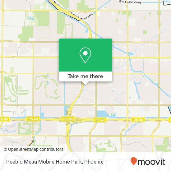 Mapa de Pueblo Mesa Mobile Home Park