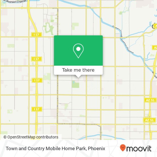 Town and Country Mobile Home Park map