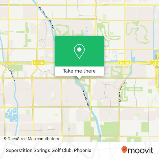 Mapa de Superstition Springs Golf Club