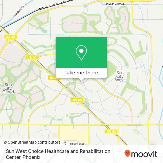Mapa de Sun West Choice Healthcare and Rehabilitation Center