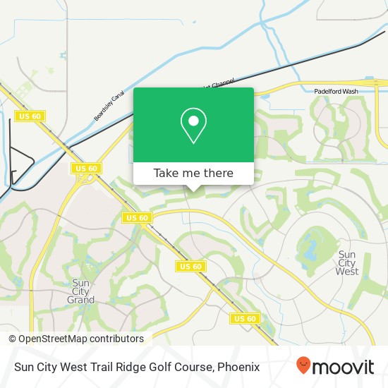Mapa de Sun City West Trail Ridge Golf Course