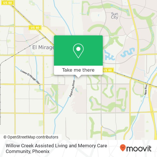 Willow Creek Assisted Living and Memory Care Community map