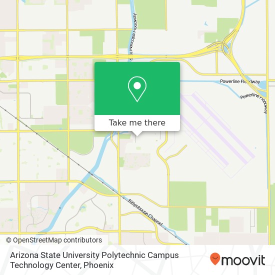 Mapa de Arizona State University Polytechnic Campus Technology Center